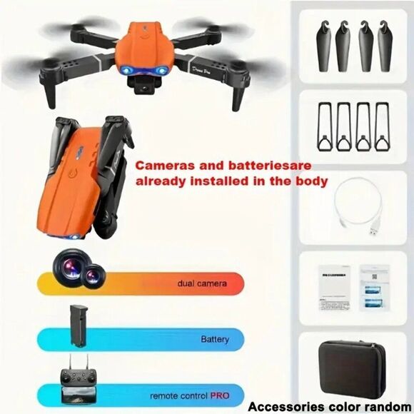 Orange E99 Foldable Dual-Camera Drone with Optical Flow Positioning - Picture 1 of 3